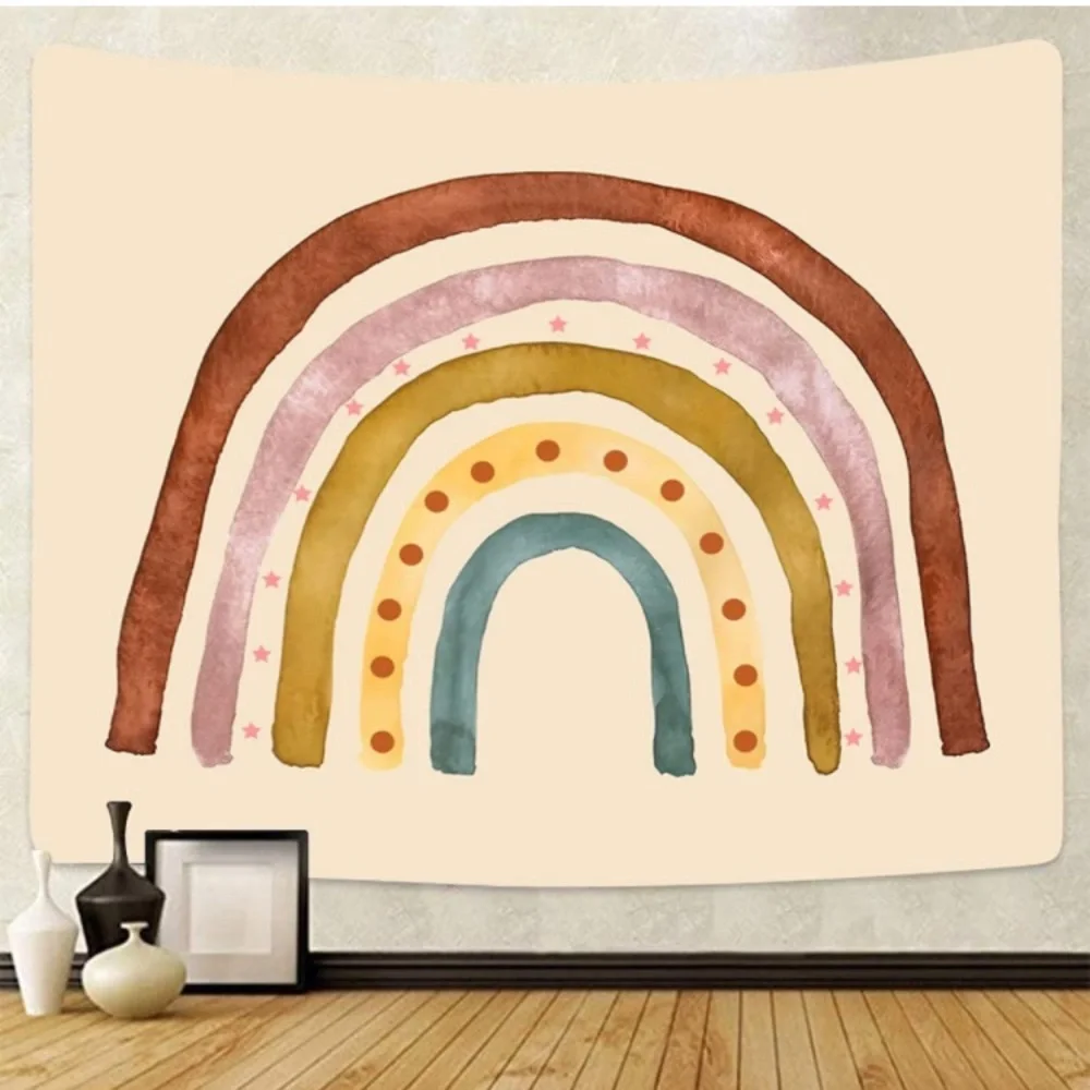 Minimalist Rainbow Painted Bohemian Wall Decor/Art for Outdoor/Indoor/Bedroom - Picture 5 of 6